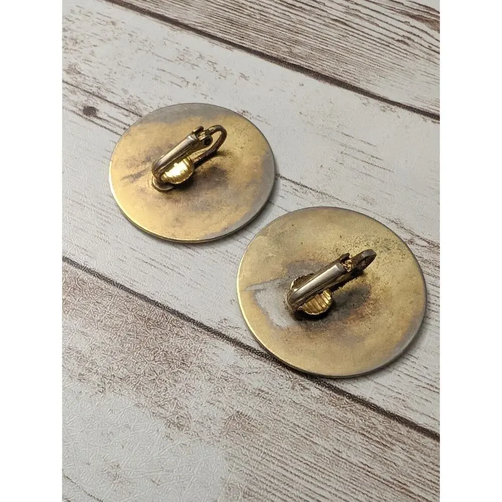 Vintage Clip On Earrings - 1.25